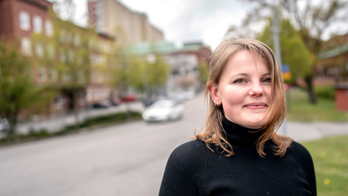 Porträtt av Marika Holmefalk, sjuksköterska på Sahlgrenska sjukhuset