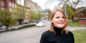 Porträtt av Marika Holmefalk, sjuksköterska på Sahlgrenska sjukhuset