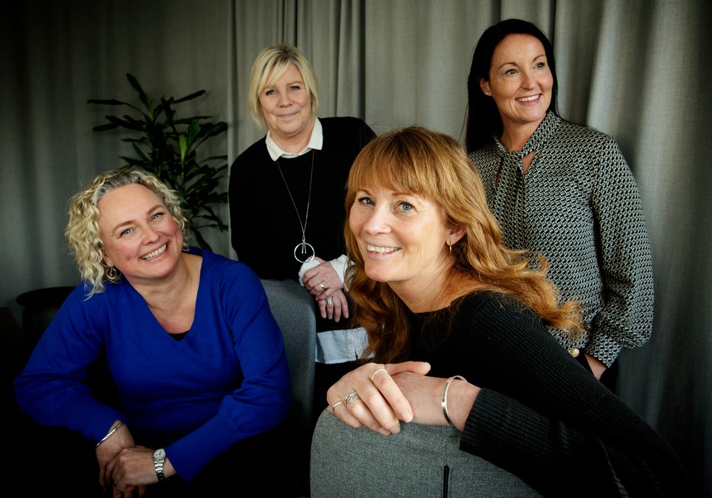 Maria Karlander, Katarina Brännström, Kristina Svensson förvaltningschef kultur och fritid, och Marith Hesse, Partille kommun.