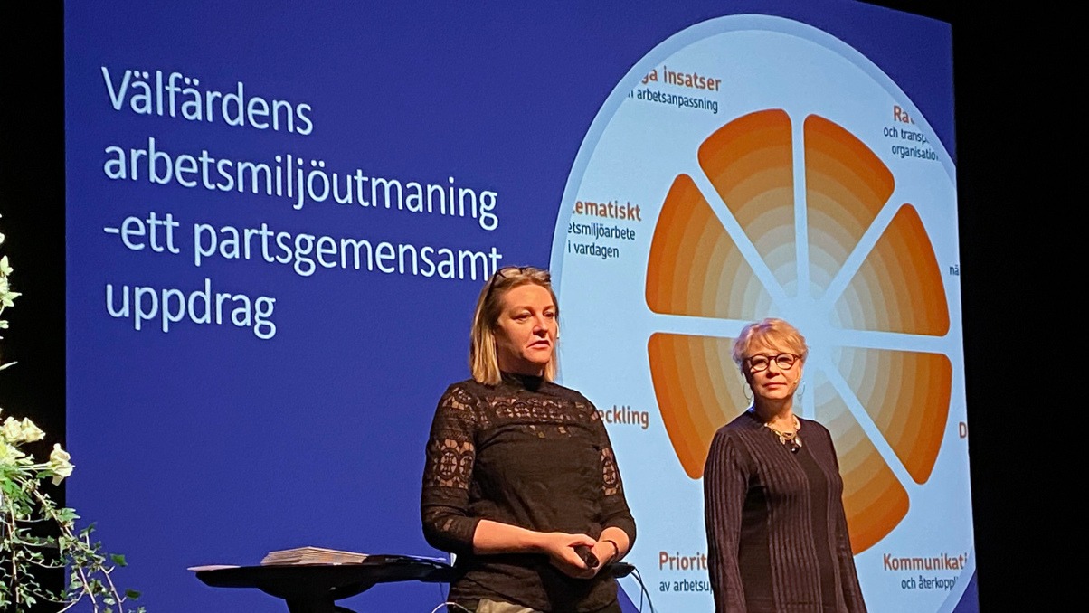 Bild från scenen från Afa Försäkrings regionala dag i Sandviken i mars 2023.