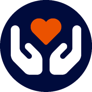 Illustration: händer håller ett hjärta.