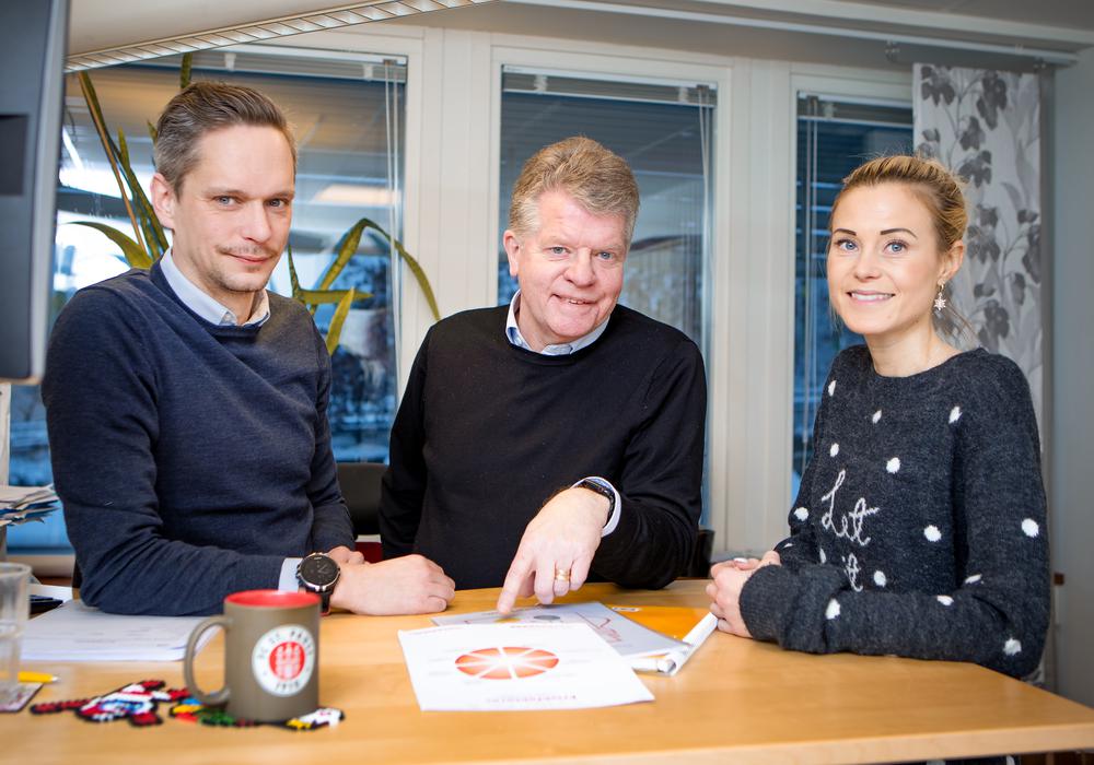 Erik Lundh, Kjell Petersson och Mari Carlsson på samhällsbyggnadsförvaltningen i Bollnäs