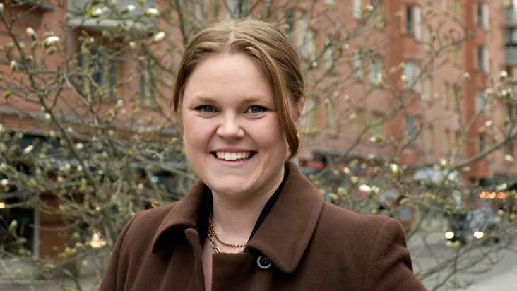 Porträtt av Caroline Gille, lärare, som går Ledarlabbet i Uppsala.