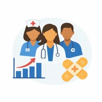 Illustration personalgrupp vården.