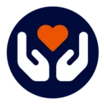 ikon illustration med två händer som håller ett hjärta.