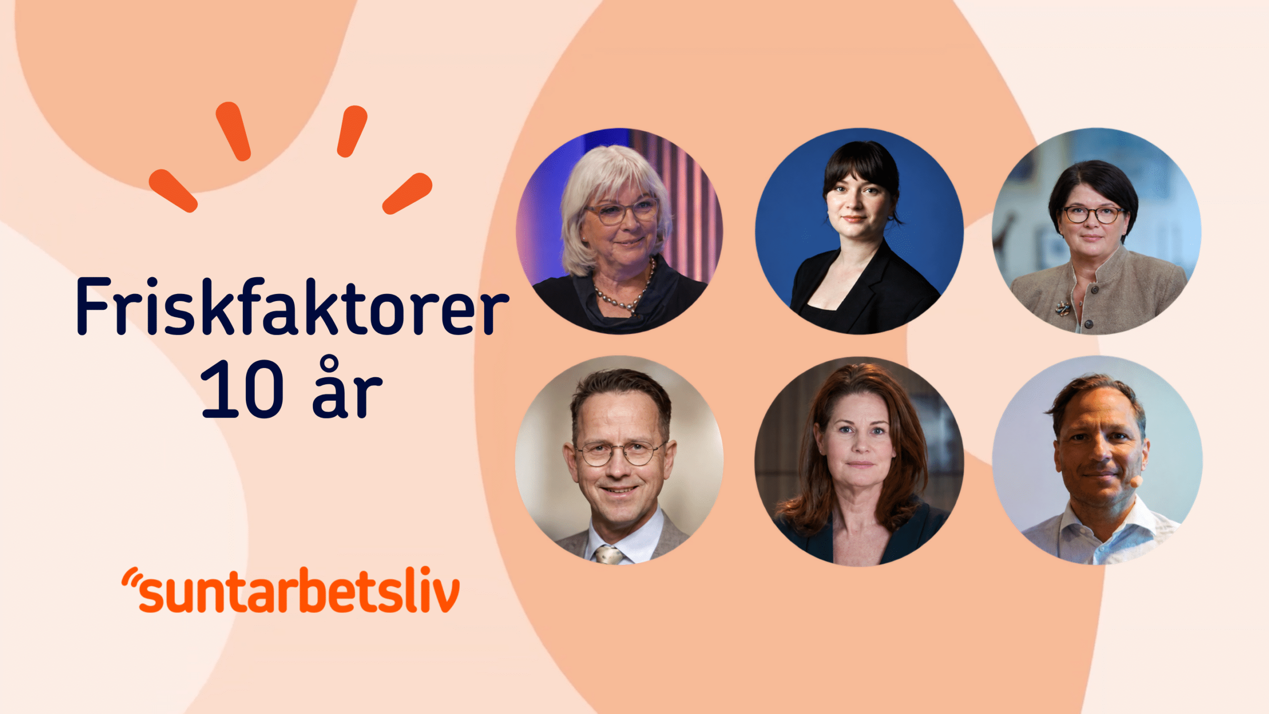 En bild med de som medverkar under seminariet Friskfaktorer 10 år.